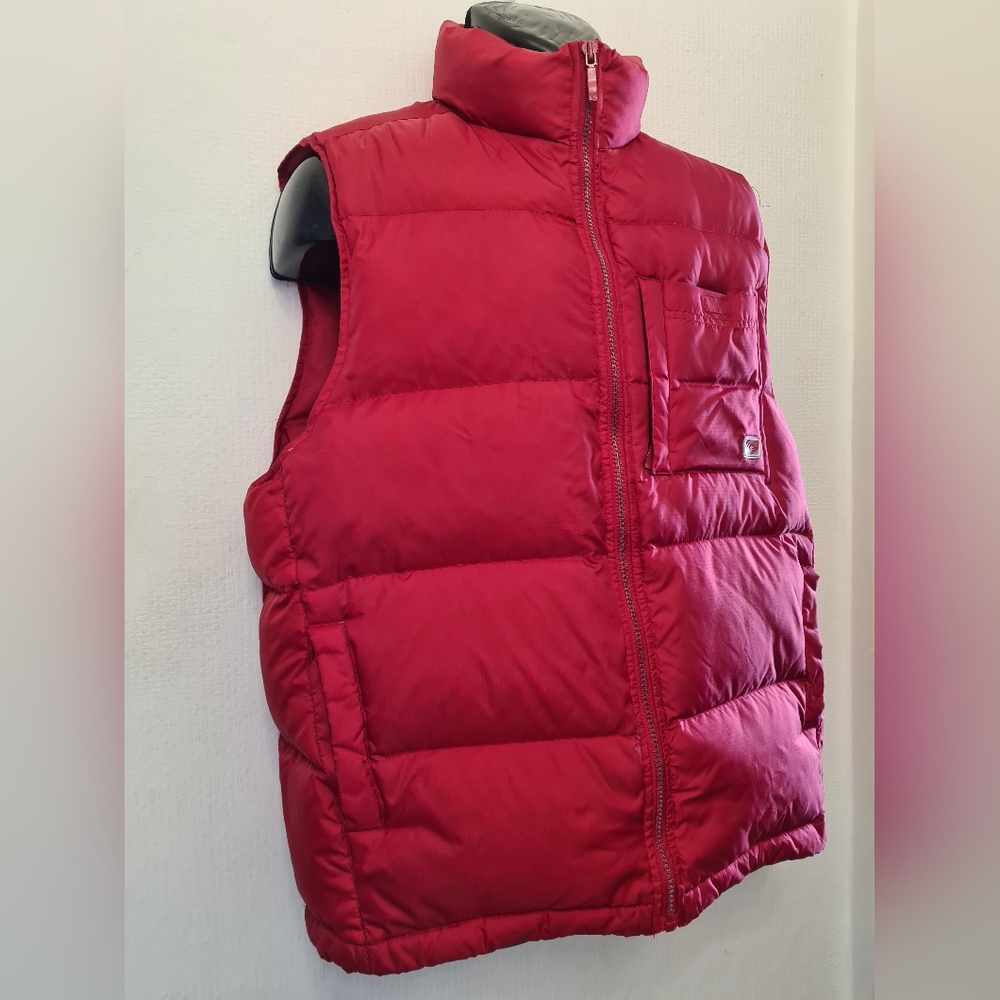 Quiksilver red down filled body warmer size large puffer gilet jacket - Picture 4 of 11